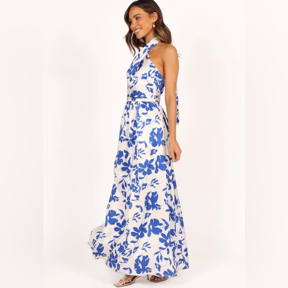 Petal & Pup | ALLORA HALTER DRESS - BLUE FLORAL Maxi Dress | S NWT - Picture 2 of 12